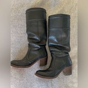 FRYE Jean tall pull on boot Black sz 6.5